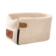 thumbnail image 1 of Asiento elevador de coche para mascotas Portador de viaje para cachorros Beige ovalado Sunnimix Asiento elevado para mascotas, 1 of 8