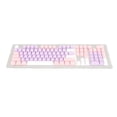 thumbnail image 3 of Keyboard Keycaps, Exquisite Workmanship 108 Keys Custom Keycaps OEM Height  For 87 Keys Keyboard Purple Pink White, 3 of 8