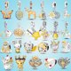 thumbnail image 2 of Charms Plata Esterlina 925 Golden Series Abejas Y Flores Encantos Abalorios Compatible Con Pandora 925 Pulseras Originales DIY Joyería, 2 of 4