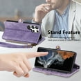 thumbnail image 6 of Nalacover Case for Samsung S23 Ultra, with RFID Blocking Card Slot Holder, Magnetic Flip Folio Purse Case, PU Leather Zipper Handbag with Detachable Lanyard Strap for Samsung Galaxy S23 Ultra, Purple, 6 of 12