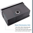 thumbnail image 2 of 30 x 22 x 9 inch Farmhouse Kitchen Sink, Workstation Ledge 18 Gauge Stainless Steel Sink Modern Apron-front Single Bowl Kitchen Sink, 2 of 6