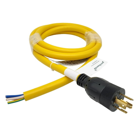 Parkworld 63746 NEMA L21-20 Plug Male with SJTW (5) 12AWG, UL Listed (8FT)