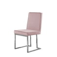 thumbnail image 5 of Simplistic Pink Velvet Side Chairs with Silver Chrome Base (Set of 2), 5 of 5
