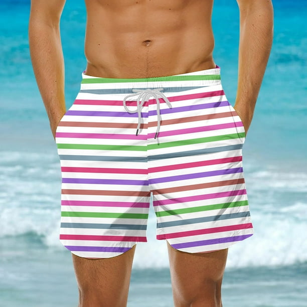 Pantalones cortos de playa holgados de verano para hombre, con bolsillos, para nadar.