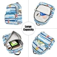 thumbnail image 5 of FORMRS Mini Backpack Purse for Women Quilted Travel Daypack Casual Shoulder Bag, Yellow Sailboats, 5 of 7
