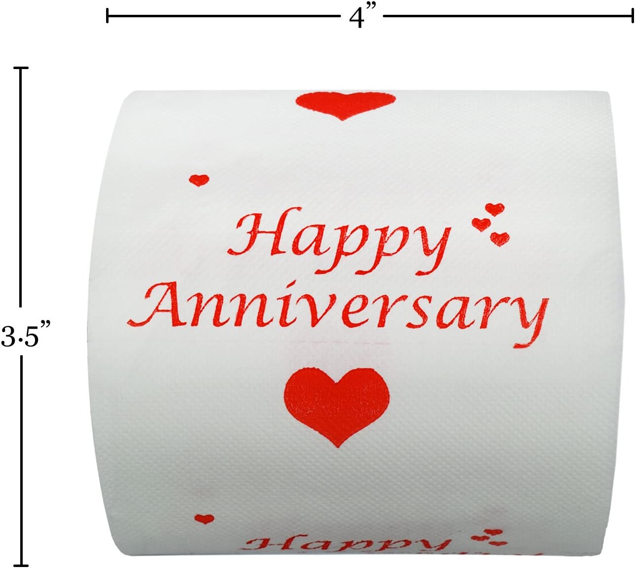 Happy Anniversary Toilet Paper Funny Gag Gift for Him, Her, Boyfriend, Husband, Couple