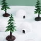 thumbnail image 4 of 1 Juego de modelos de iglú, modelos de casas de hielo, figuras de iglú, Mini árboles de Navidad, juego de simulación, decoraciones navideñas, 4 of 5