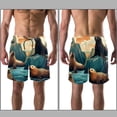 thumbnail image 3 of luoweisi Men's Beach Shorts Quick Dry Swim Trunks with Mesh Lining Sea Lion L, 3 of 5