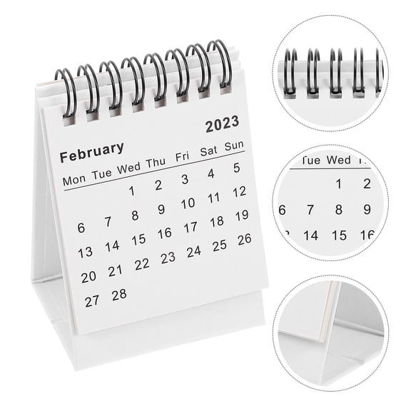 GOOHOCHY 2023 Monthly Desk Calendar with Creative Coil Design and Sturdy Bracket for Home Use
