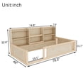 thumbnail image 5 of Bellemave Twin Size Montessori Bed with Storage Bookshelf, Wood Floor Bed Frame with High Safety Rails, Low Profile Kids Bed for Toddler Boys and Girls (Natural), 5 of 7