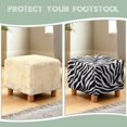 thumbnail image 6 of Jiueut Zebra Stripe Print Ottoman Slipcover, Stretch Square Square Footstool Slipcover Folding Storage Ottoman Covers for Living Room with Elastic Bottom, 6 of 7