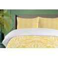 thumbnail image 4 of Ambesonne Floral Duvet Cover Sets, Ikat Damask Floral Graphic, 2-Queen, Mustard Ivory, 4 of 7