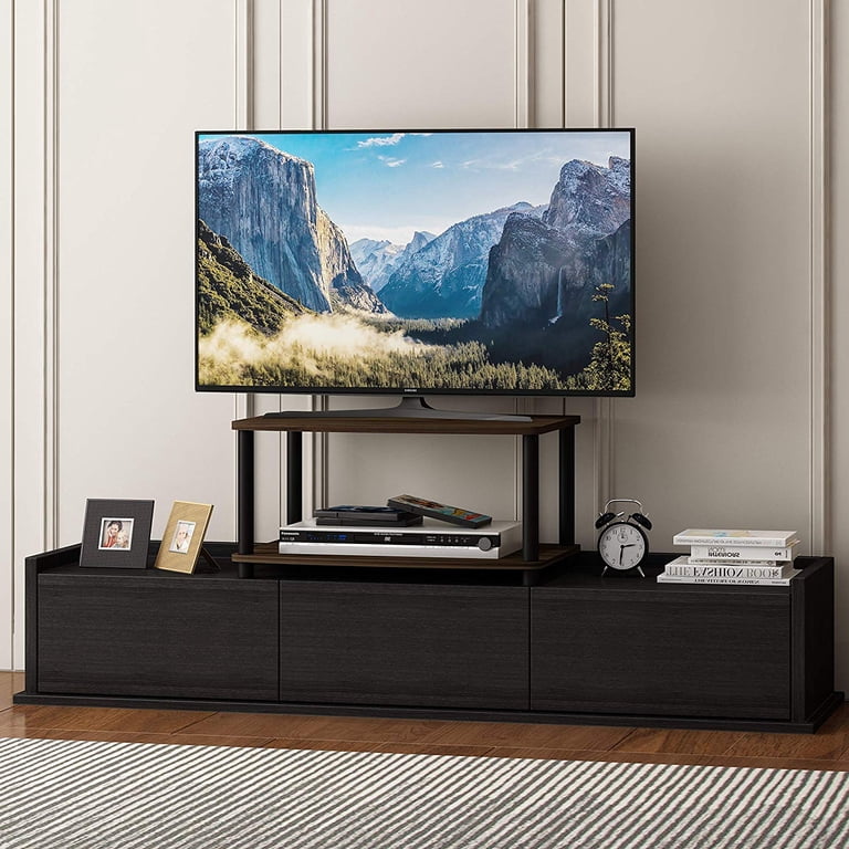 【nozomu】WesternDigital4TB1台2TB2台セット Furinno Turn-N-Tube No Tools 2-Tier Elevated TV Stand, Columbier