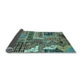 thumbnail image 2 of Ahgly Company Indoor Round Abstract Light Blue Modern Area Rugs, 5' Round, 2 of 4
