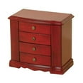 thumbnail image 1 of Spacious 30 Note Musical Cherry Jewelry Box - Harmony by Mele - Amazing Grace, 1 of 2
