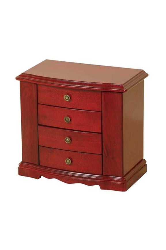 Spacious 30 Note Musical Cherry Jewelry Box - Harmony by Mele - Minuet