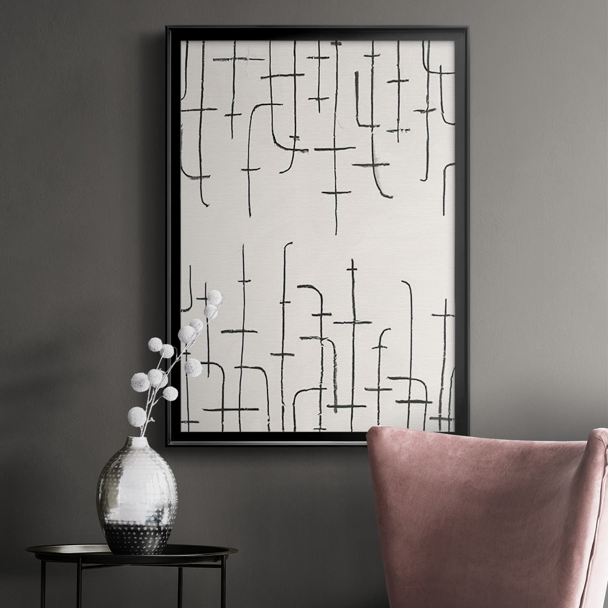 Vertical Arrangement I Premium Framed Print, in Gold, Black, or Silver - Ready to Hang