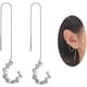 thumbnail image 1 of Pendientes de plata de ley 925 con forma de onda, pendientes de borla envolvente para mujeres, adolescentes, niñas, pendientes colgantes, cadena de enhebrador TUNC Sencillez, 1 of 5