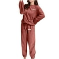 2 Piece Thermal Pajamas Set for Women Ultra Soft Plush Velvet Homewear