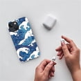 thumbnail image 7 of FKBRCL4U Compatible with iPhone 13/iPhone 14 Case, Blue and White Waves Pattern for Girl Full Body Design Soft Silicone Drop Shock Scratch Protection for iPhone 13/iPhone 14, 7 of 7