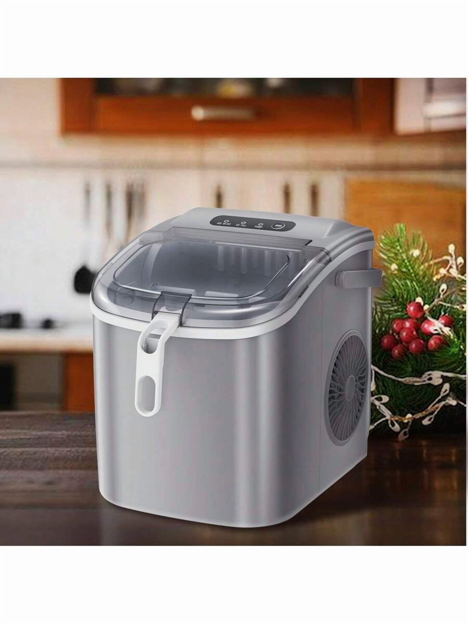 Havato Nugget Ice Maker Countertop,  Self-Cleaning  Ice Maker With Ice Basket & Scoop, 26Lbs/24H, 9 Ice Cubes Ready In 6 Mins, Chewable Ice Maker Machine For Home Camping Party RV