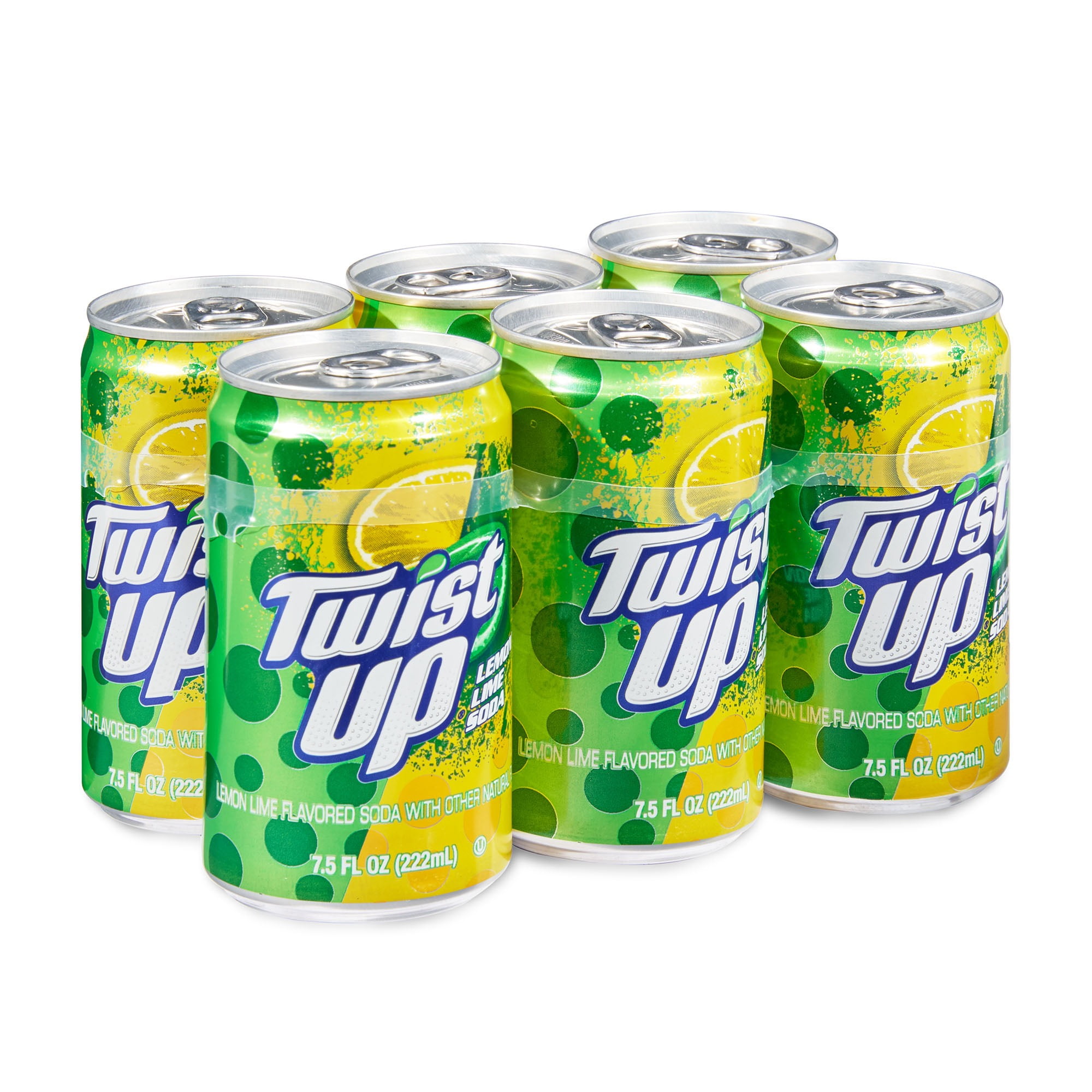 Great Value Twist Up Lemon Line Soda 7 5 Fl Oz 6 Pack Cans Walmart Com