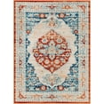 Mark&Day Outdoor Rugs, 5x7 Burket Traditional Indoor/Outdoor Rust Area