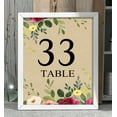 thumbnail image 3 of Darling Souvenir Double Sided Print Burlap Floral Corner Table Numbers Wedding Reception Decorative Table Cards-5" x 7" (1 to 20), 3 of 4