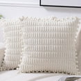 thumbnail image 1 of 2 paquetes de fundas de almohada decorativas de 18.0 x 18.0 in para sofá, cama, sala de estar, decoración del hogar estilo bohemio, pana suave, 1 of 5