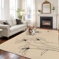 thumbnail image 2 of 5'x8' Area Rugs, Floral Indoor Outdoor Area Rug for Living Room Bedroom, Spring Flower Washable Bathroom Rugs Kitchen Floor Carpet Mats Home Decor Aesthetic, 2 of 8