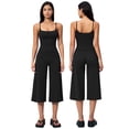 thumbnail image 2 of IDOPIP Workout Sets for Women Two Piece Halter Tank Top Sports Bra Matching Wide Leg Capri Flared Gauchos Pants Gym Cropped Leggings Athletic Running Work Yoga Pilates Outfits, 2 of 6