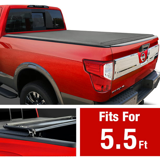 Soft TriFold Truck Bed Tonneau Cover for 20142019 Toyota Tundra Fleetside 5.5' Bed For