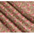 thumbnail image 3 of Soimoi Cotton Cambric Fabric Check,Leaves & Rose Floral Printed Fabric 1 Yard 42 Inch Wide, 3 of 7