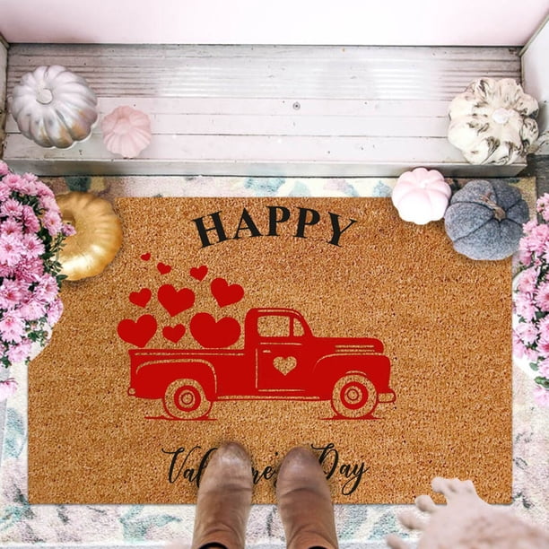 Fiudx Alfombra Corredora Alfombra Antideslizante Para Puerta De Decoración Del Día De San Valentín, Alfombra De Entrada Para Puerta De Entrada Para Interior Y Exterior, Alfombra Ofertas De La Semana