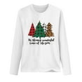 thumbnail image 6 of Christmas Long Sleeve Shirts for Women Funny Xmas Gifts Christmas Tree Print Sweatshirt Holiday Graphic Shirts Blouse Womens Clothing Cheap, 6 of 7