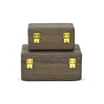thumbnail image 4 of Sable Set of 2 Boxes with Gold Handles - Dark Brown, 4 of 8