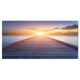 thumbnail image 2 of Quai en Bois pour Soleil Lumineux du Soir - Impression sur Toile Pont de Mer, 2 of 3