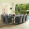 thumbnail image 6 of Modway Sojourn 11 Piece Outdoor Patio Sunbrella® Dining Set in Canvas Gray, 6 of 6
