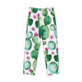 thumbnail image 6 of Uemuo Cactus Plants Pattern Men's Wide Leg Palazzo Lounge Pants with Pockets Light Weight Loose Comfy Casual Pajama Pants-Medium, 6 of 9