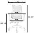 thumbnail image 3 of 2xhome Ergonomic Office Desk Chair High Back Mesh | Adjustable Lumbar Support, Light Gray, Set of 1, 1 piece, 3 of 12