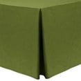thumbnail image 1 of Ultimate Textile (3 Pack) Shantung - Majestic 4 ft. Fitted Tablecloth - for 24 x 48-Inch Banquet and Folding Rectangular Tables, Moss Green, 1 of 3