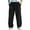 Black, variant on LIIPEE Men Casual Pants Solid Color Ankle Length Pants Male Relaxed Fit Lightweight Trousers With Pockets Comfortable Soft Breathable Daily Pants,Army Green,L