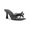 Black, variant on Womens Emonna Faux Leather Slip On Slide Sandals