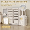 thumbnail image 3 of Kids Toys Storage Organizer with 10 Bins 2 Cabinets 3 Shelves, Multifunction Toys Books Storage Cabinet, 3 of 7
