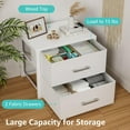 thumbnail image 6 of Stackable Storage Drawers Closet Organizers and Storage Fabric White 2 Drawer Dresser for Bedroom Modern, 6 of 18