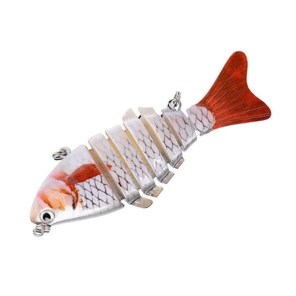 Greeniant Señuelo de pesca de 10 cm Crankbait cebo de natación de 7 segmentos simulación de cebo de pesca con anzuelo, A Type3 NO3