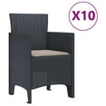 thumbnail image 4 of vidaXL Garden Dining Set 11 pcs Anthracite Polt rattan, 4 of 6