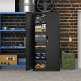 thumbnail image 5 of 71" Metal Storage Cabinet with Lock,Garage Storage Cabinet with 2 Doors and 5 Adjustable Shelves,Tool File Cabinet for Garage Office,Home,Gym,School（Black）, 5 of 9