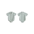 thumbnail image 2 of Cenuakty Baby 0-18M Boys Summer Shirt Jumpsuit Stripe Print Short Sleeve Lapel Button Down Romper with Pocket, 2 of 9