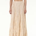 thumbnail image 5 of Penkiiy Women's Flowing Drape Wrinkled Loose And Slimming Oversized Skirt Half Length Skirt Free Size Beige, 5 of 7
